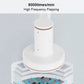 White handheld cordless vacuum with circular base and textured cleaning head