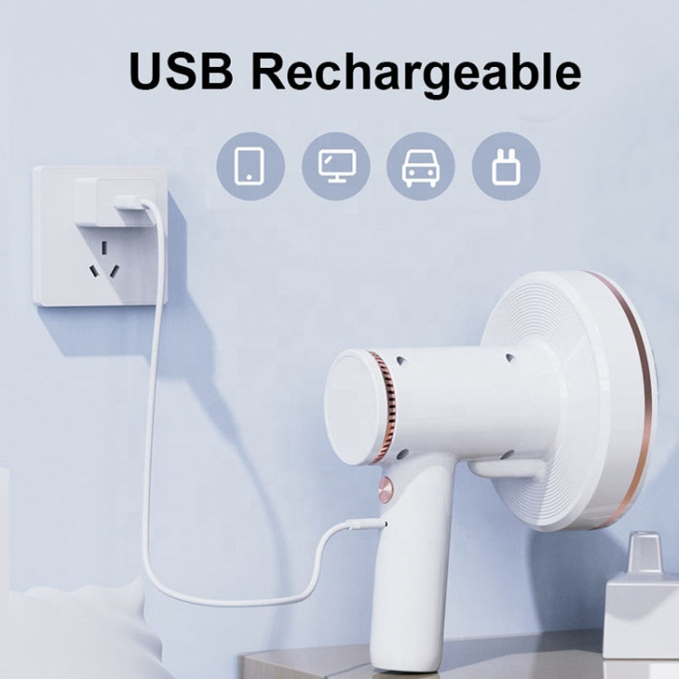 White handheld cordless vacuum with charging cable and compact wall charging dock