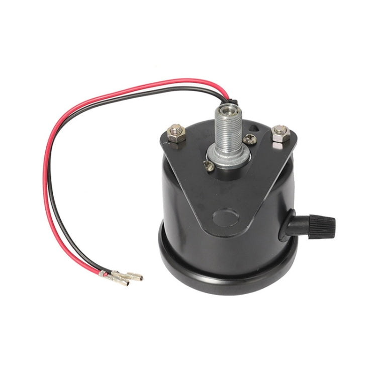Black motorcycle speedometer odometer gauge base with wiring connector and side knob