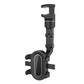 Car rearview mirror phone holder with oval clamp and swivel arm