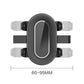 Grey rearview mirror phone holder with wide oval clamp and dual side grips