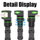 Green adjustable phone holder with rotating joint and clamp mechanism
