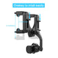Black rearview mirror phone holder with one-key easy install mechanism and arms