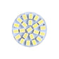 Close-up of LED chip array on a silver 1156 turn signal bulb