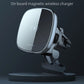 Circular magnetic wireless charging pad with car vent clip mount, dark gray