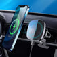 Car vent magnetic wireless phone charger with charging indicator, dark gray