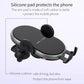 Car wireless phone charger stand with silicone-protected phone cradle, black