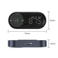Bluetooth audio receiver with oval body, LCD display, and center control dial