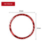 Red carbon fiber-style ring sticker, 61mm diameter