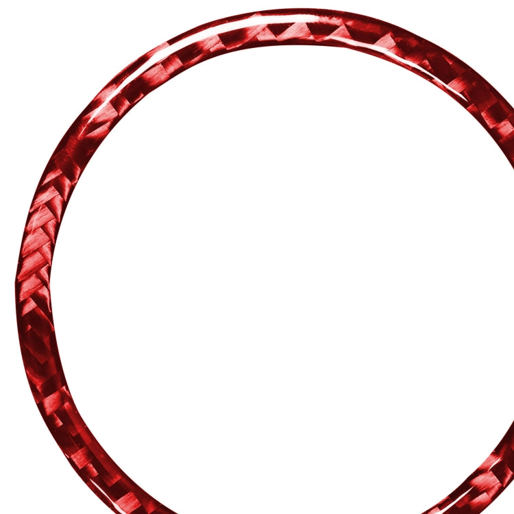 Close-up red carbon fiber-style stopwatch ring sticker