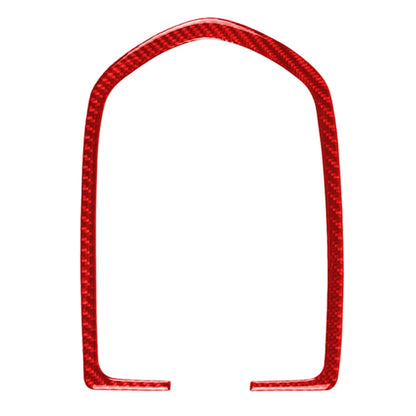 Red carbon fiber dome light panel trim sticker, U-shaped cutout