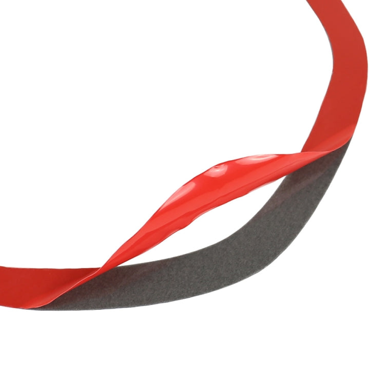 Red carbon fiber dome light panel sticker edge detail on curved backing