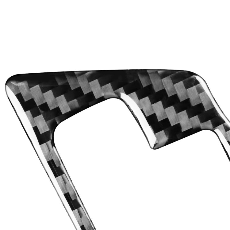 Carbon fiber-look gear shift trim sticker, curved insert, black and gray checker