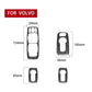 Carbon fiber window lift switch trim stickers with two and three cutout panels