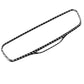 Black carbon fiber style rearview mirror sticker, long curved outline