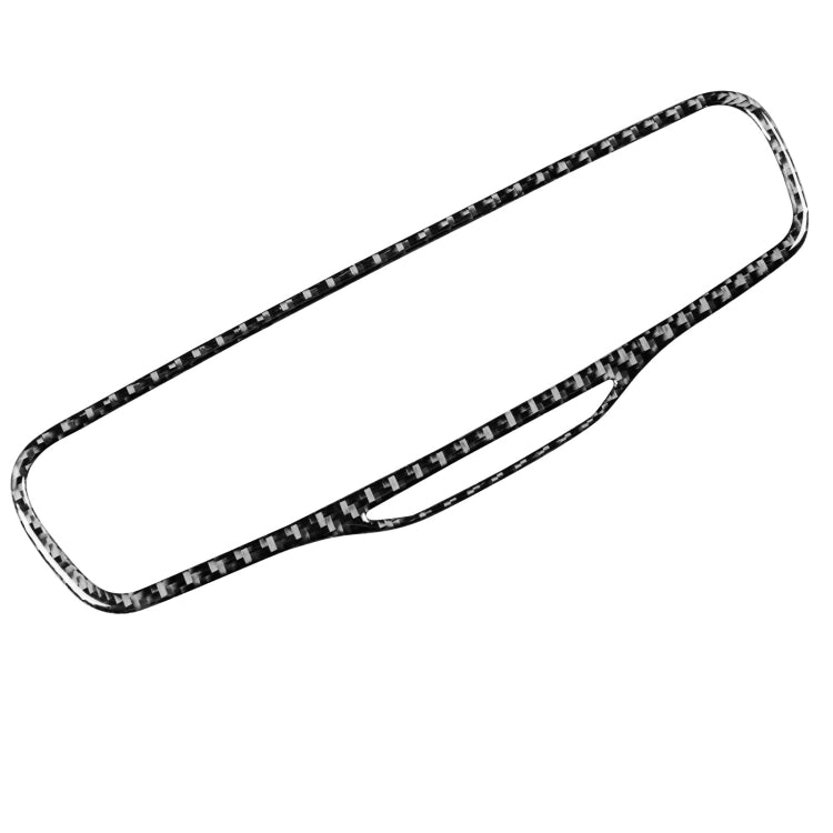Black carbon fiber style rearview mirror sticker, long curved outline