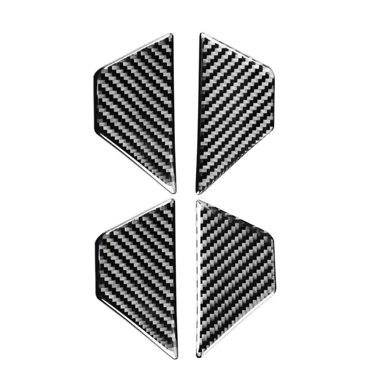 Carbon fiber door inner bowl trim sticker set with four triangular pieces