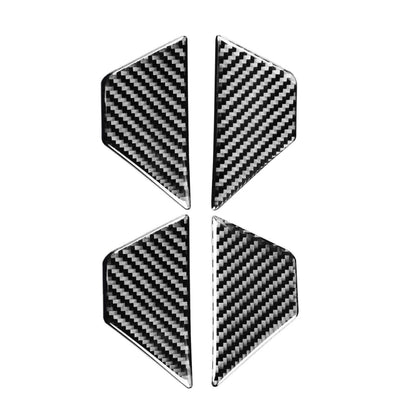 Carbon fiber door inner bowl trim sticker set with four triangular pieces