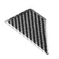 Single carbon fiber corner trim sticker with glossy black-and-silver weave