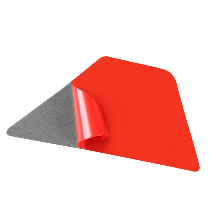 Curved carbon fiber trim sticker with clear backing corner edge