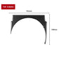 Carbon fiber gear console trim sticker with curved arch and side tabs for right drive