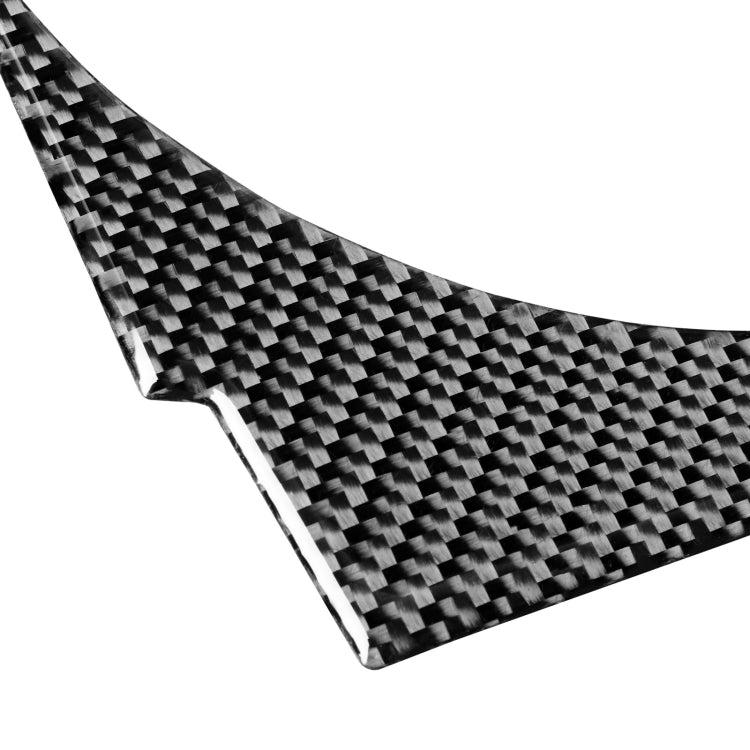 Carbon fiber textured trim sticker sheet with angled edge and curved contour