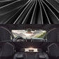 Black car sunshade curtains set with full coverage on front and rear side windows