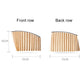 Tan car sunshade curtains front and back sizes shown with measurement labels
