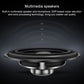Car speakerphone speaker grille close-up with built-in driver and protective mesh