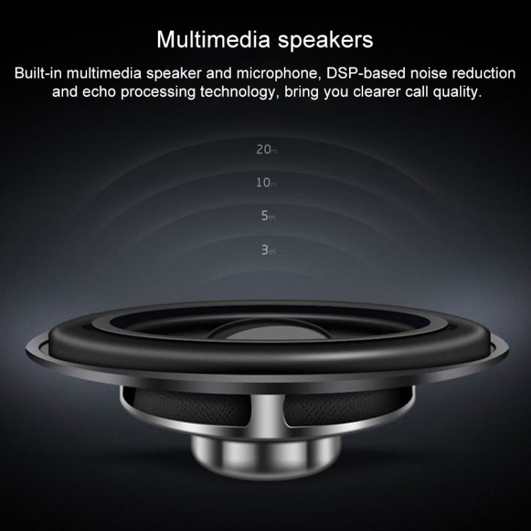 Car speakerphone speaker grille close-up with built-in driver and protective mesh
