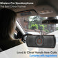 Black car Bluetooth speakerphone mounted on the ceiling with orange-ring control