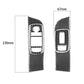Carbon fiber window switch bezel sticker set with left and right panels, cutouts