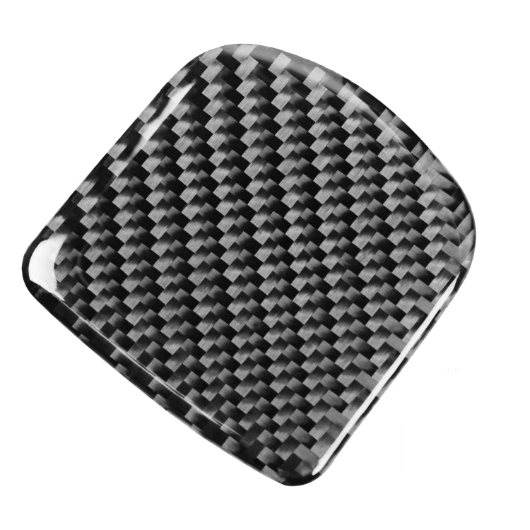 Carbon fiber-look seat back decorative sticker with black-and-gray woven diamond pattern