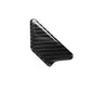 Single carbon fiber-pattern door bowl panel sticker, dark woven texture, curved shape
