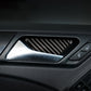 Carbon fiber-pattern inner door bowl panel sticker installed in door handle recess