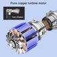 Electric air pump motor and fan assembly with metal turbine design