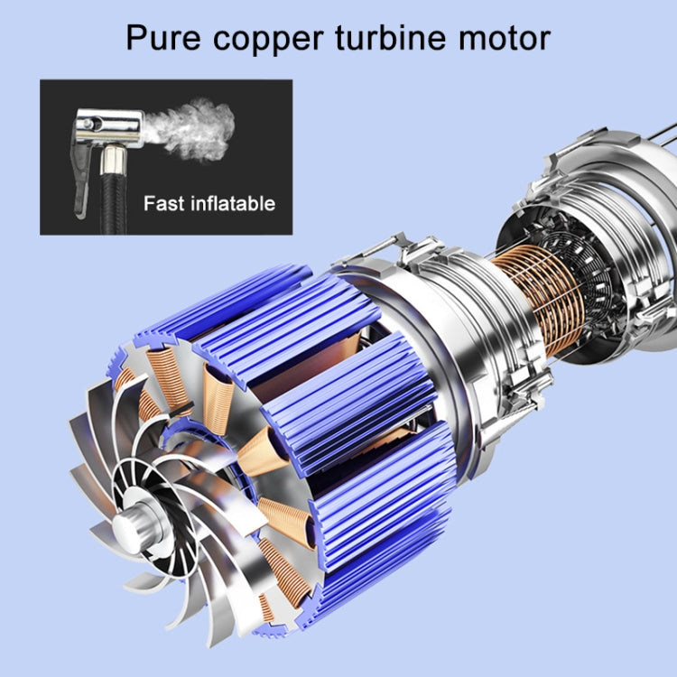 Electric air pump motor and fan assembly with metal turbine design