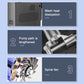 Electric air pump cooling vents and internal fan airflow graphic