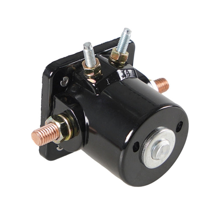 Marine outboard starter solenoid relay, black body with side electrical posts