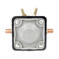 Marine outboard starter solenoid relay cover with square mounting face and two studs