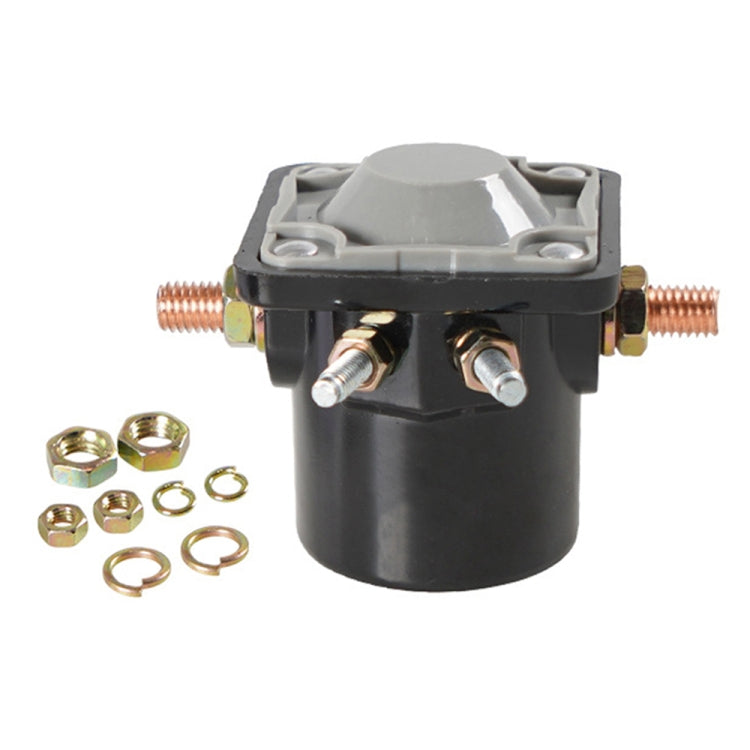 Marine outboard starter solenoid relay with open top housing and included mounting hardware