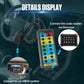 DUOYI DY29 protocol monitor with cable, close-up of multi-color port display