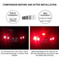 1156 LED turn signal lights comparison before and after installation, brighter