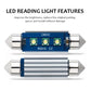 Car reading LED dome light with exposed board, three bright SMD LEDs and metal ends