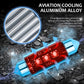 Car reading dome LED light with aluminum alloy heat sink housing and three LEDs
