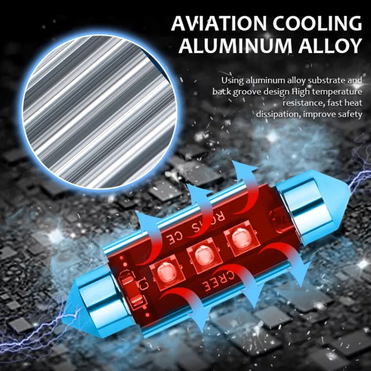 Car reading dome LED light with aluminum alloy heat sink housing and three LEDs
