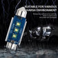 41mm car reading dome LED light with water-resistant design, shown with three LEDs