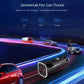 Black compact square car charger with dual USB ports