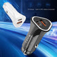 Black and white triangle car fast chargers with PD/QC port panels