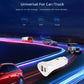 White triangle car charger with dual USB ports and cigarette-lighter plug